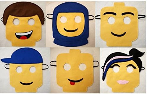 Lego Inspired party masks party bag filler favors prizes gift