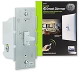 GE Z-Wave Wireless Smart Lighting Control Smart Dimmer, Toggle Style, In-Wall, White, Hub Required, 12729, Works with Alexa
