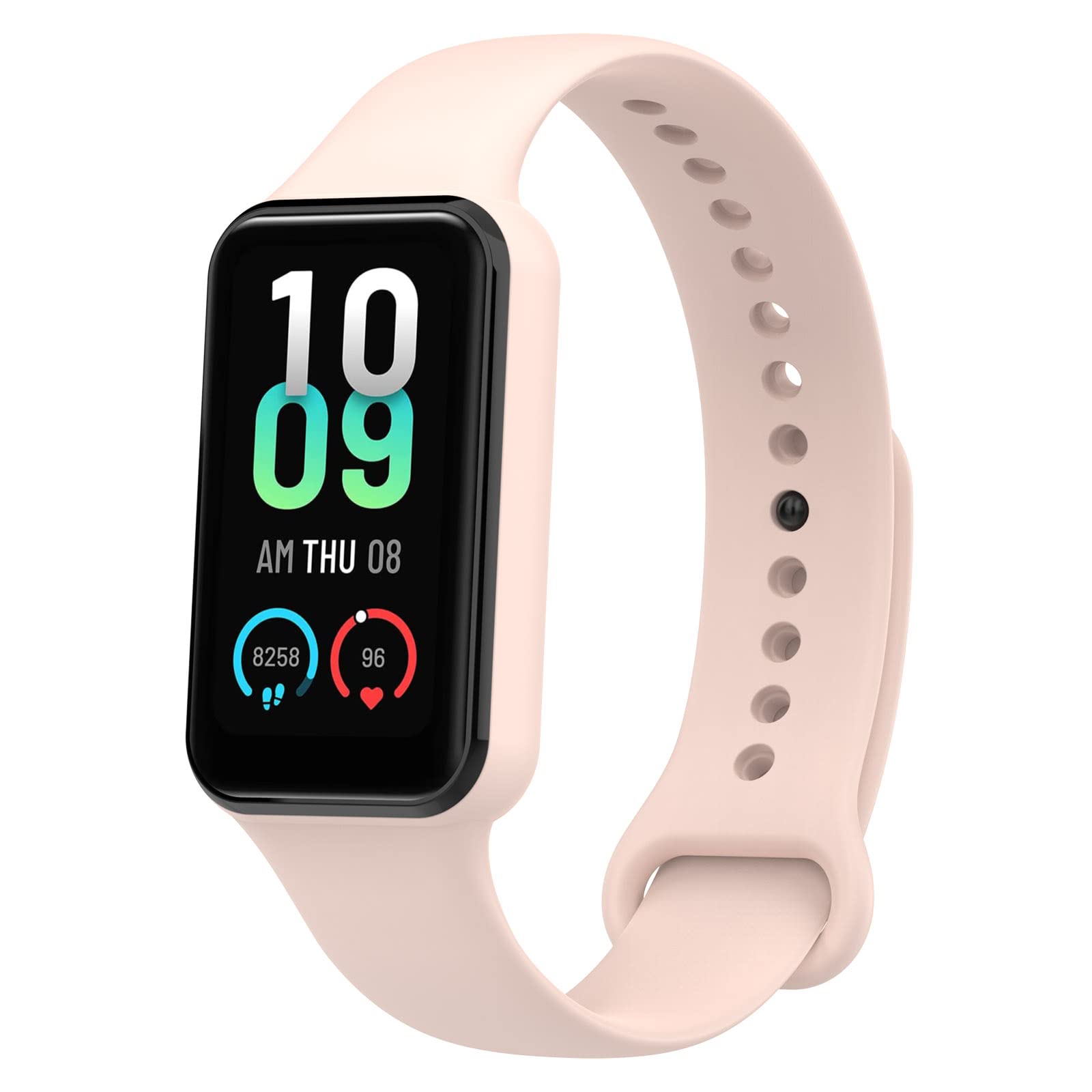 ceston Compatible for Amazfit Band 7 Band, Silicone Replacement Soft Band Wristbands Straps Compatible for Amazfit Band 7 Fitness & Health Tracker (Pink)