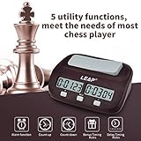 Professional Digital Chess Clock Count Up Down Chess Timer with Alarm Function, Chess Game Timer with Bonus and Delay
