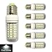 RCLITE 6-Pack 7W E26/E27 LED Non-dimmable Corn Lamp Bulb 56-LED 5730 SMD,60 Watts Replacement, Cool White 6000K, Energy Saving Home Light Bulbs Lamp w/ Cover
