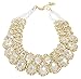 ShoppeWatch Ladies Chunky Choker Statement Necklace Gold Tone Clear Crystals Collares de Mujer PN-021