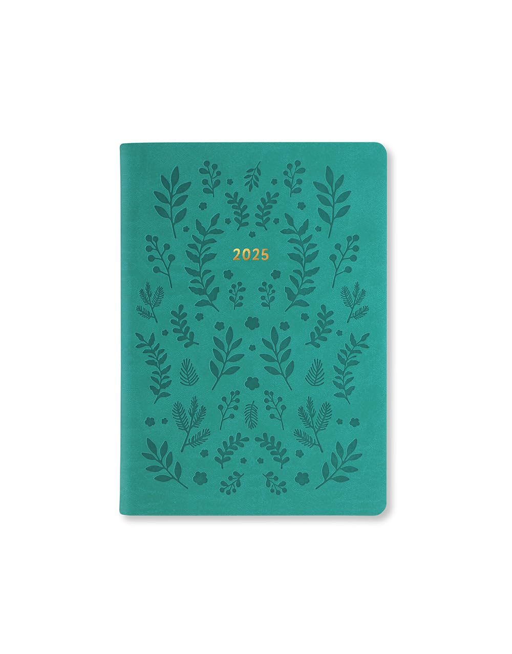 Letts of London Woodland A6 week to view 2025 diary - green