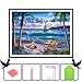 DIY 5D Diamond Painting Kit, ONE Phoenix Full Round Drill Large Sea & Trees Beach Paintings Kits, Clearance Rhinestone Diamond Art Craft for Home Wall Decor, Contain Tools (40x30CM/15.8x11.8INCH)