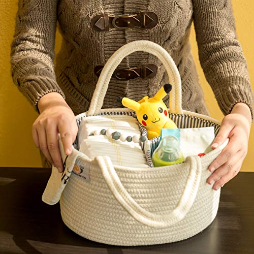 4 Cotton+Rope+Baby+Diaper+Caddy