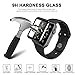 Apple Watch Series 4 Screen Protector 40mm Tempered Glass Screen Protector(2 -Pcs),Premium Surface Hardness Full Coverage Metal Frame Tempered Glass Screen Protector for Apple Watch 4/3/2/1