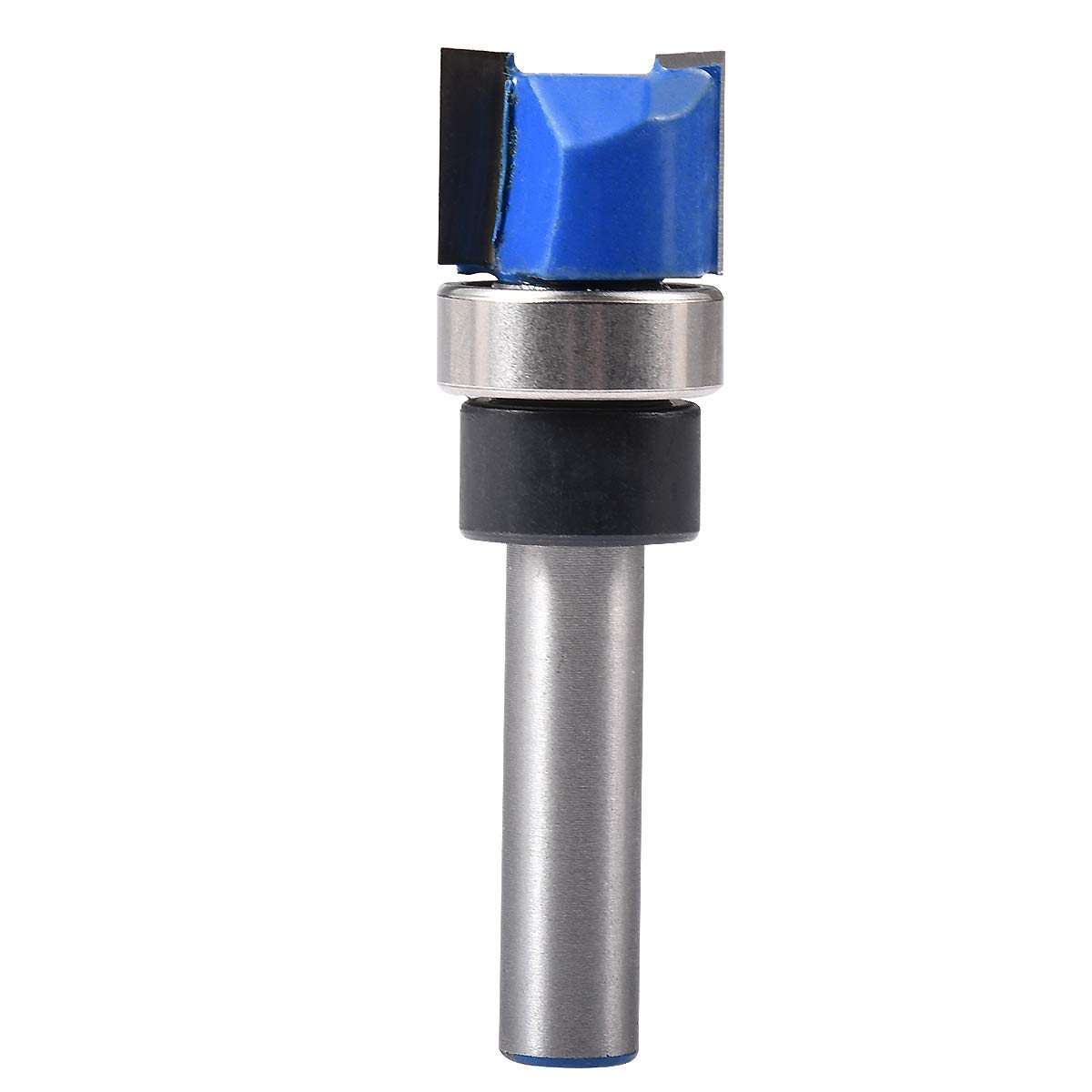 KATUR Woodworking Trimming Cutter Top Bearing Flush Trim Pattern Router Bit Milling Cutter Router Bit 1/4 Inch Shank with Alloy Blade Carbon Steel(1/4" Shank,1/2" Tooth width,11.9mm Tooth depth)