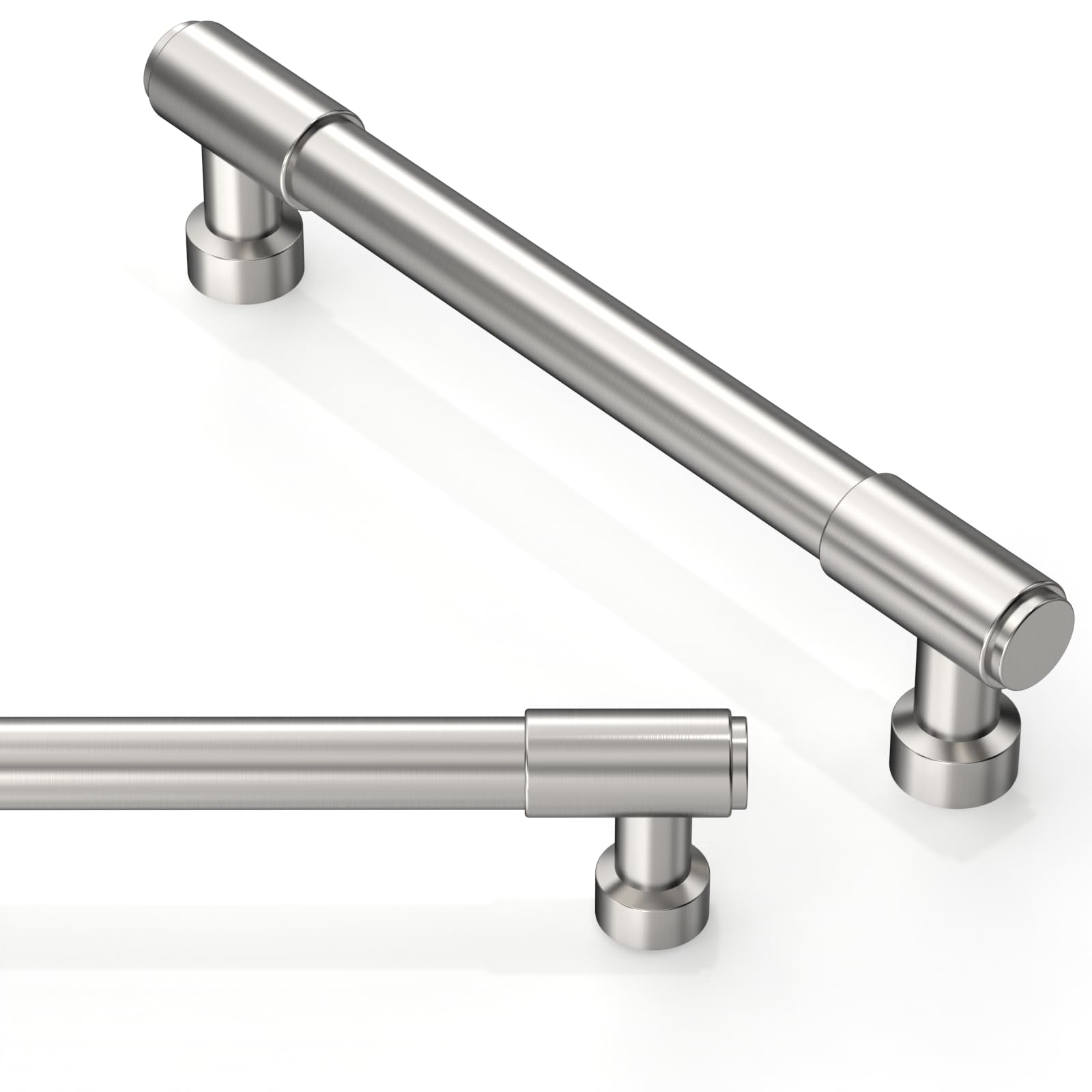 10 pack brushed satin nickel cabinet pulls 5 inch(128mm) kitchen cabinet handles cabinet hardware drawer pulls 5" hole center brushed satin nickel 10