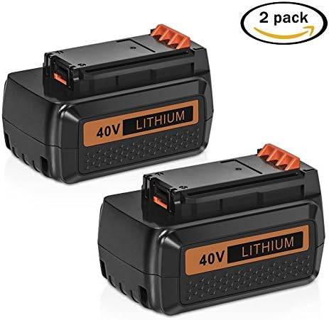 Mrupoo 2 Pack 40 Volt MAX 2.0Ah Lithium Ion Replacement Battery for Black &amp; Decker Cordless Power Tools LBX2040 LBX36 LBXR36 LBXR2036 ¡­