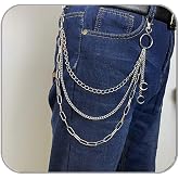 Vivian&CD Jean Chain Belt for Men&Women, Pocket Chain Goth Punk Chain Belt Chain Layered Chunky Pants Chain and Vintage Hip Hop Wallet Chain Jewelry Accessory for Women Men