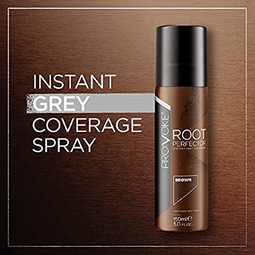 PROVOKE Root Perfector Instant Root Touch Up Spray 150 ml, Brown Hair, Instantly Covers Up Grey Regrowth, Non-Sticky Formula - Image 4