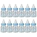 AerWo Baby Shower Favors Fillable Mini Bottle Candy Gift Box for Boy Girl Newborn Infant Baptism Christening Birthday Party Decoration (24 Packs, Blue)