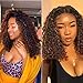 BLY Curly Human Hair Lace Front Wigs Mongolian Kinky Curly Virgin Hair 8 Inch 150% Density 13x4 Lace Front Wigs for Black Women Pre Plucked with Baby Hair