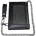 Carbon Fiber RFID Blocking Anti-Theft Passport Wallet w/ Removable Chain