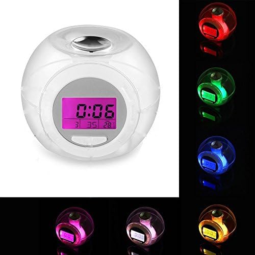 Alarm Clock, MeeDoo Wake Up Light Clock for Kids Child Toddler Adults, Digital Sleep Night Light with Temperature Display &amp; Nature Sound - 7 Colors Changing