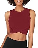 Sanutch Crop Top Athletic Shirts for Women Running