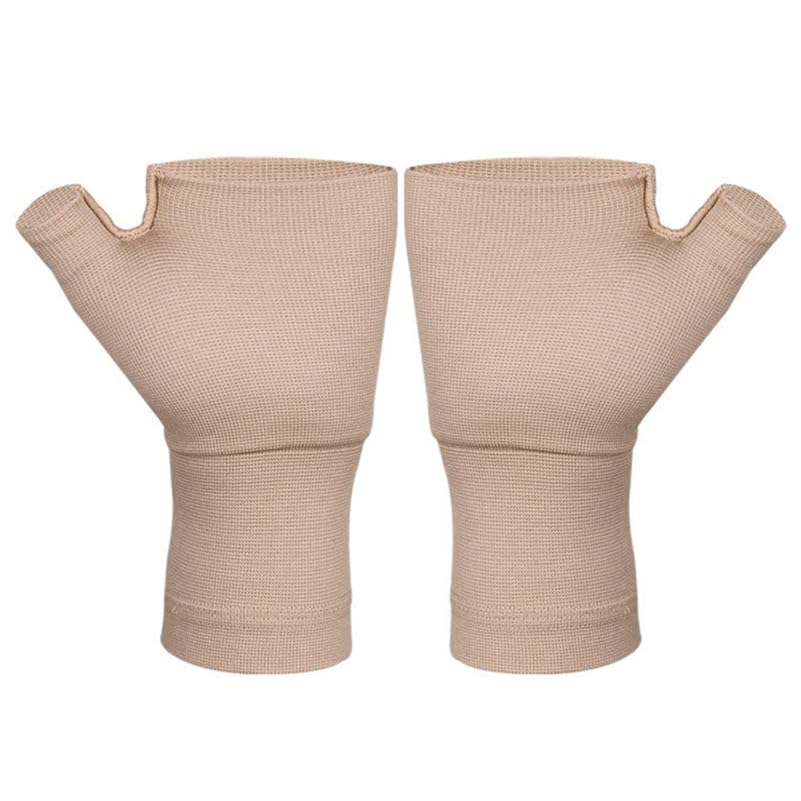 EXCEART 1 Pair Wrist Thumb Support Sleeve Arthritis Compression Gloves Fingerless Sports Wrist Brace for Arthritis Carpal Tunnel Therapy Wrist Pain Relief Heat Effect M