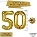 50 Balloon Number Birthday Decorations Kit – Large, 40 Inch | Foil 50 Balloons for Women Birthday | Happy 50 Years Old Birthday Decorations for Men, Women | Gold Number 50 Balloons for Anniversary