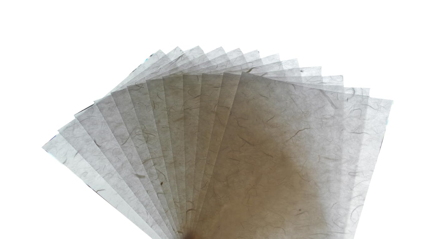 50 Mulberry Paper Sheets Origami Design Craft Art Tissue Washi Card Making Glass Decoupage (Origami Paper / 6 x 6 in)