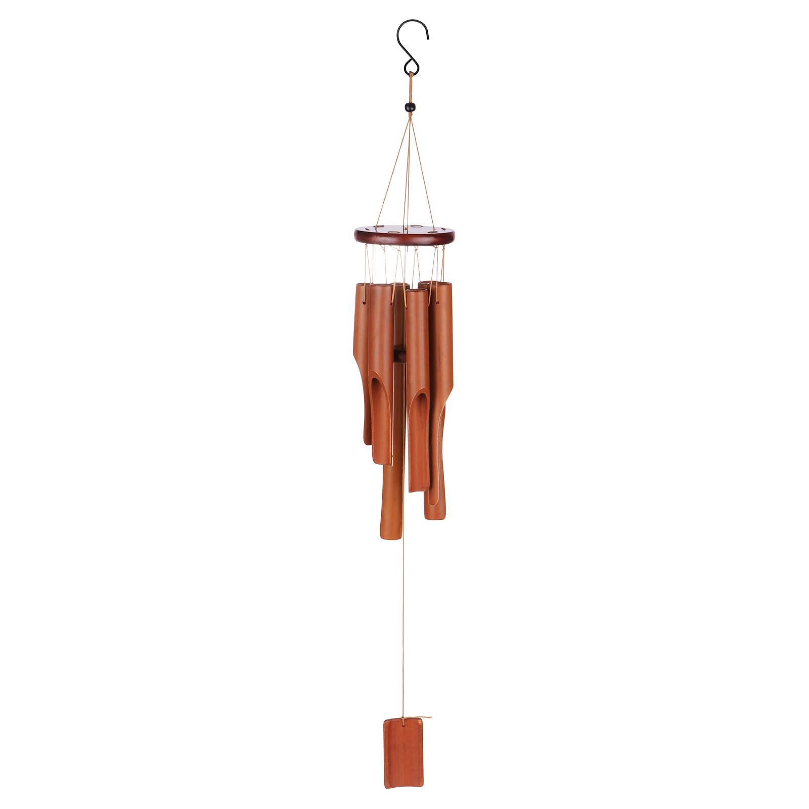 M METERXITY 1-Pack Bamboo Wind Chimes, Wooden Wind Chimes with Melody Deep Tone, 31 Inch Wood Wooden Wind chimes for Indoor Outdoor Decorations/Patio Porch Garden/Backyard [Retro Color]