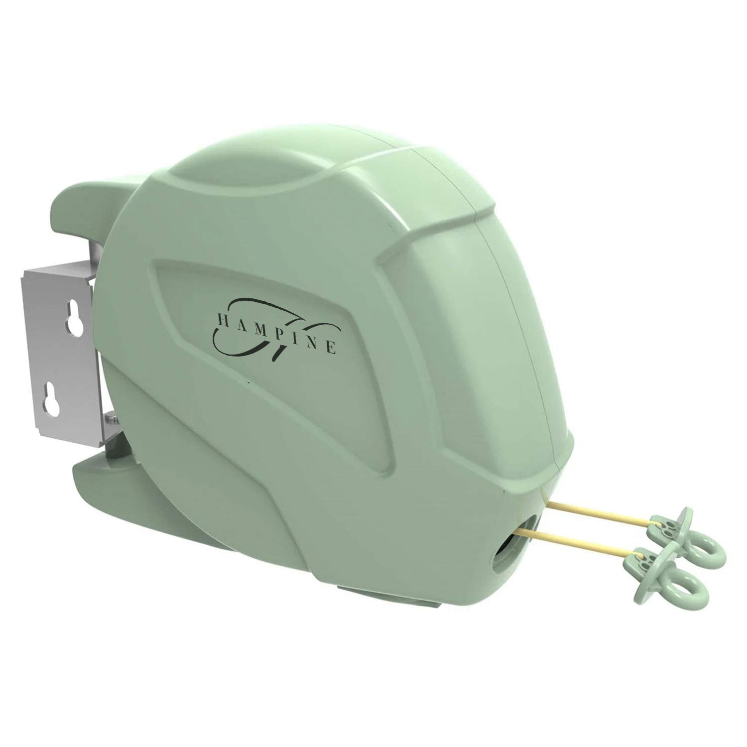 Hampine Retractable Extra Super Strong Double Heavy Duty Premium Washing Line, Clothes Line, Retractable Washing Line - 30m(100ft) and Airer Indoor and Outdoor.