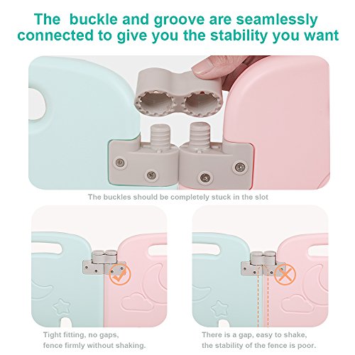 image for  i-BeBe Foldable Baby Playpen 14 Panel Kids Activity Center Toddler P