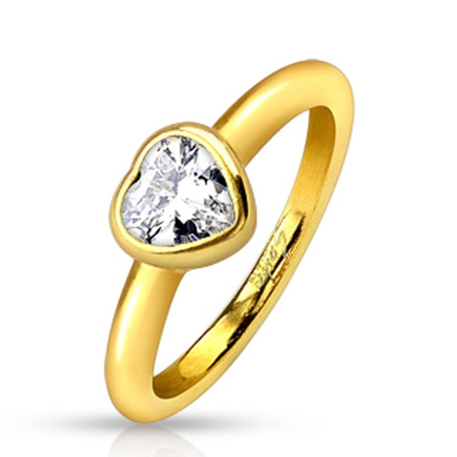 Paula  Fritz® Anillo de acero inoxidable acero quirúrgico L Gelbgold  mm
