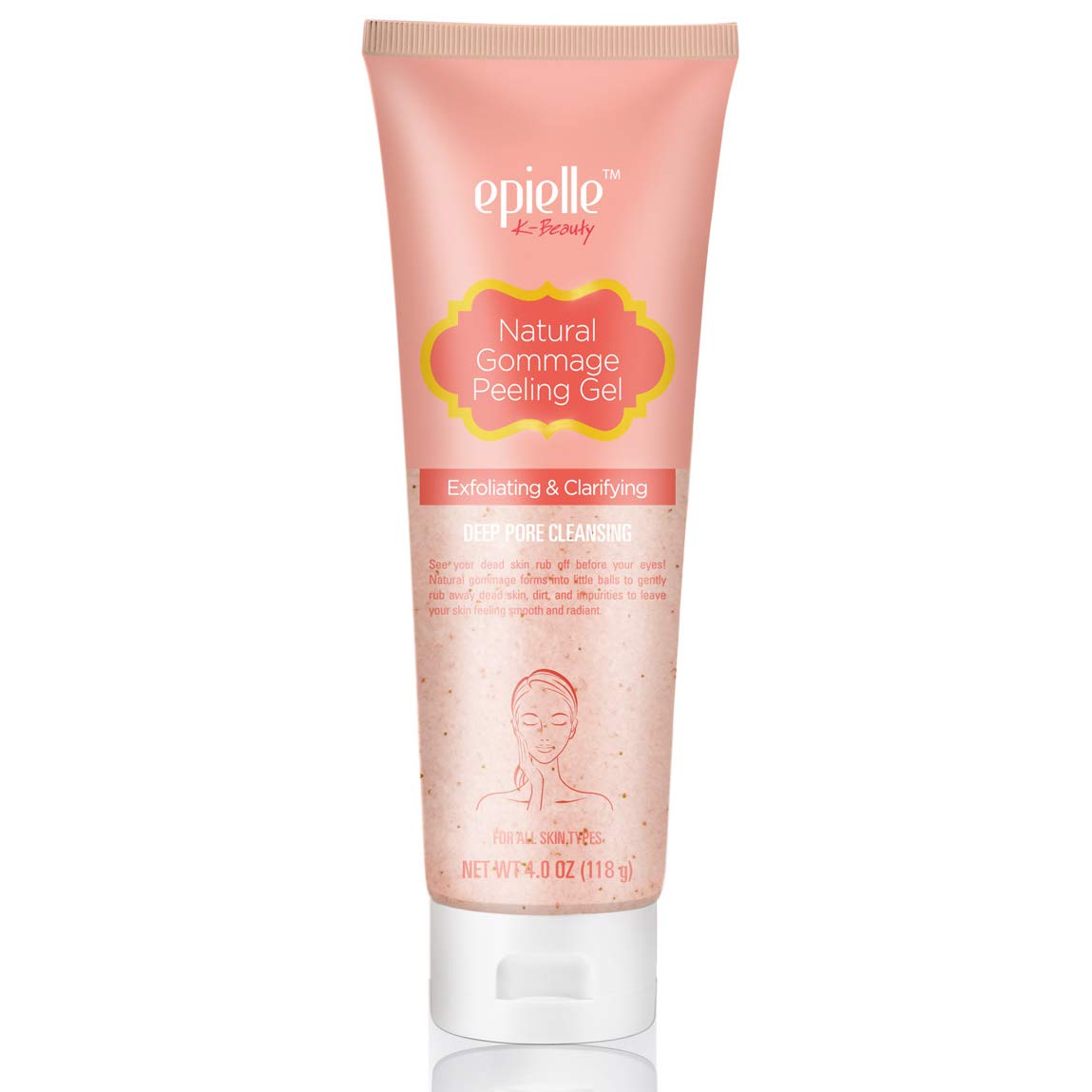 Amazon Com Epielle Gommage Peeling Gel Gentle Exfoliating Face Scrub For Clear And Radiant Skin Skin Brightener Dead Skin Remover 4 0 Fl Oz 118ml 2 Pack Beauty