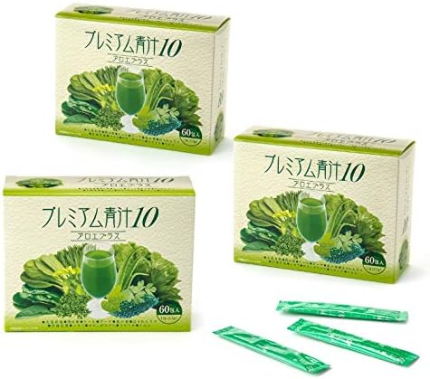 Amazon 箱なし 1包袋詰め プレミアム青汁10 アロエプラス バイワールド株式会社 青汁