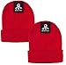 2 Pack Classic Solid Color Ski & Winter Cuff Beanie Skull Cap for Men or Women
