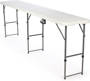 Amazon Com Adjustable Height Folding Tables Are Portable And Can Be Adjusted To 3 Separate Heights Office Products
