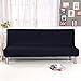 Armless Sofa Cover Stretch Sofa Bed Slipcover Protector Elastic Spandex Modern Simple Folding Couch Sofa Shield Futon Cover by Yunhigh - Black