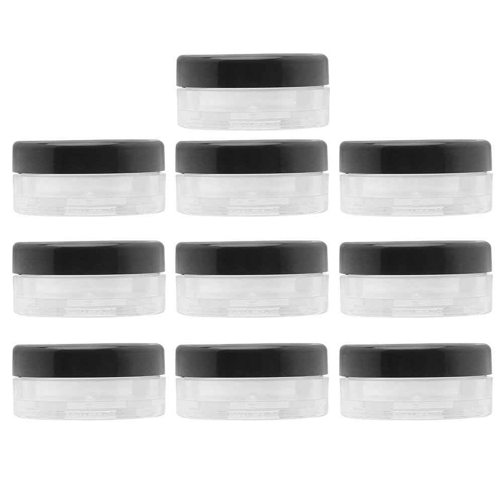 Beaupretty Portable Loose Powder Box 10G Compact Refillable Cosmetic Storage Case with Sifter Lid for Travel and Daily Makeup