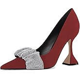 YDN Women Pointed Toe Slip on Pumps Special Kitten High Heel Shoes Party Prom Dress Lady Size 4-16 US