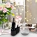 Herwiss Electric Makeup Brush Cleaner and Dryer Machine, Makeup Brush Cleaning Tool with 8 Rubber Holders, Automatic Spinner Cleaner, Cleans & Dries Makeup Brushes in Seconds