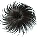 Namecute Top Wiglet Womens Top Hairpieces Clip in/on Hair Short Black Mix Brown Color Heat Resistant Synthetic Mix Human Hair Bang for Thinning Hair, Hair Loss ，Alopecia