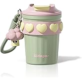 SDGA+ 12 oz Travel Coffee Mug Spill Proof Leak Proof, Stainless Steel Thermal Coffee Cup with Lid, Resuable Cup for Hot and Cold, Portable Tumbler for Women, Green