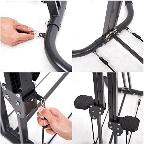 Dporticus Vertical Climber Gym Exercise Fitness Folding Climbing Machine Stepper Cardio Workout Training