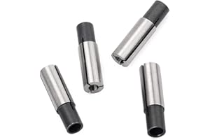 LUO KE 4 Pieces High-Carbon Steel Collet Die Grinder Chuck Driver Adapter 1/4" to 1/8" CNC Engraving Bit Router Converter for Engraving Machine Tool