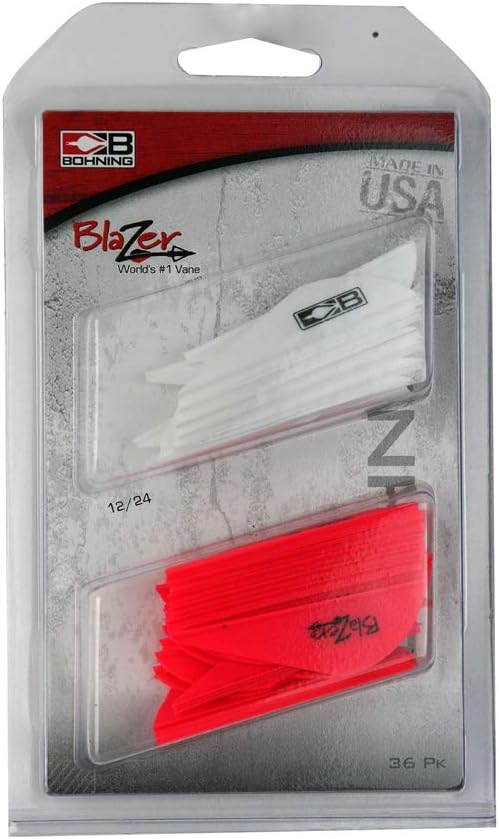 Bohning Blazer Vane Combo 36 Pack, White and Neon Orange, White and Neon Orange : Sports & Outdoors