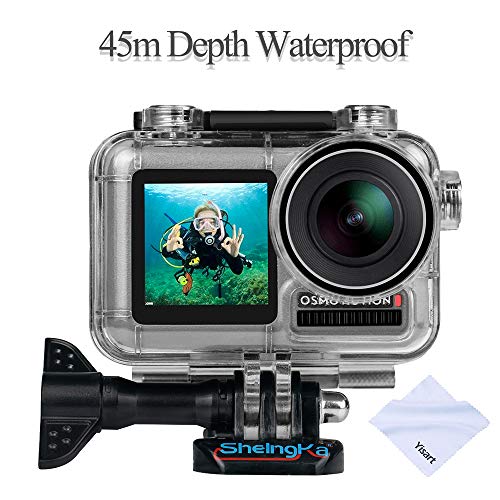 Waterproof Case for DJI OSMO Action Camera Accessories,Housing Case Protective Shell with 12pcs Anti Fog Inserts Suitable for DJI OSMO Action Sport Camera Underwater Diving Photography- 147FT/45M