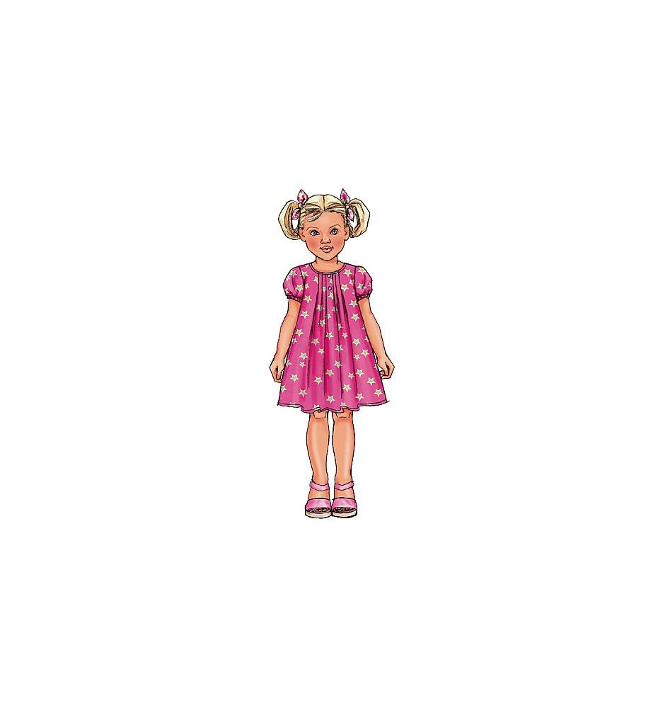 BUTTERICK PATTERNS B4176 Children's/Girls' Top, Dress, Shorts and Pants, Size 2-3-4-5