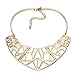 Onnea Gold Tone Cutout Geo Choker Necklace for Women