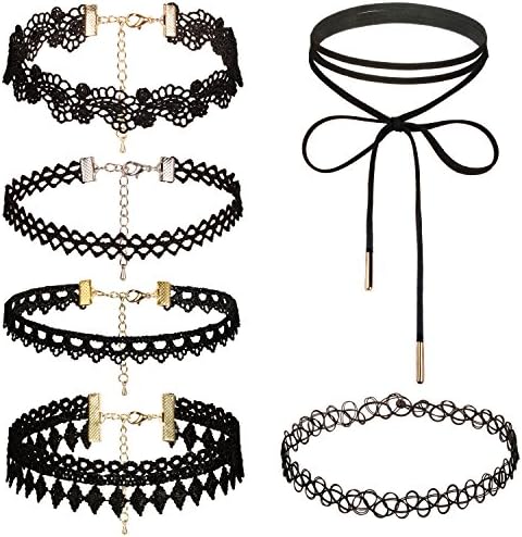 Angenca Black Velvet Tassel Tattoo Choker Necklace For Women Girls