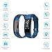 Fitness Tracker HR with Replacement Band, Letscom Activity Tracker Watch with Heart Rate Monitor, IP67 Waterproof Smart Wristband, Step Counter Pedometer Watch for Kids Women and Men (Blue+Black)