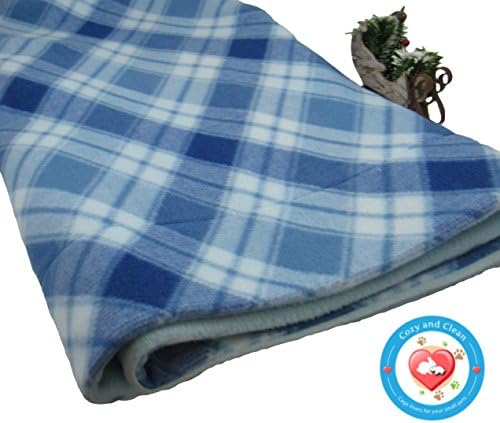 Guinea Pig Fleece Cage Liner, Annie Plaid, Absorbent Liner, Midwest Size, Cozy and Clean | Washable and Reusable