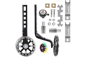 TAYIZOO Training Wheels for Bike,with Axle Extenders,Compatible for Bikes of 12/14/16/18/20 Inch,Flash Mute Wheel,1 Pair