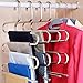 CEISPOB Multi-Purpose Pants Hangers, S-Type 5 Layers Stainless Steel Clothes Hangers Storage Pant Rack Closet Space Saver for Trousers Jeans Towels Scarf Tie (4-Pieces)