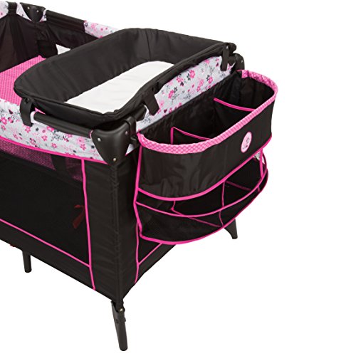 Disney Baby Sweet Wonder Playard, Foldable Baby Playpen With Newborn Toy Arch, and
