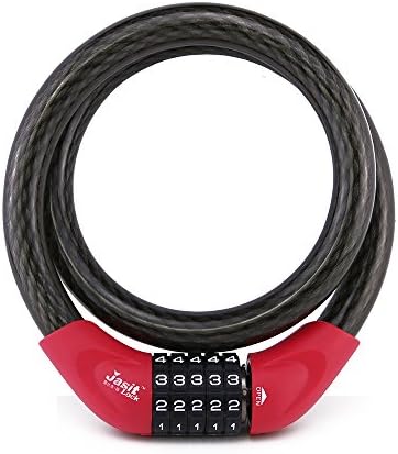 NS Motorbike Cable Lock , 5 Digit Resettable Combination Bicycle Cable Lock